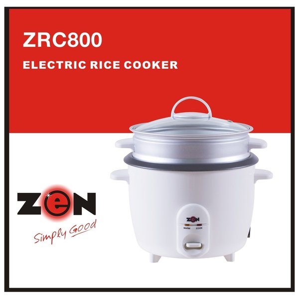 Zen Non Stick Rice Cooker With Steamer 1.5 Litres