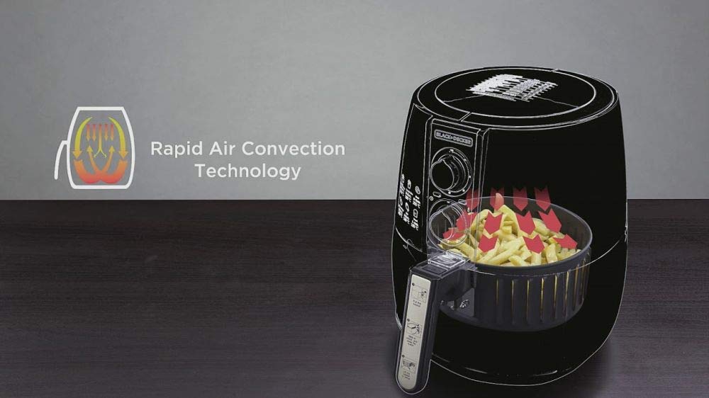 Black & Decker 4 Liter Manual Air Fryer Black - AF300 | Kitchen Appliance | Halabh.com