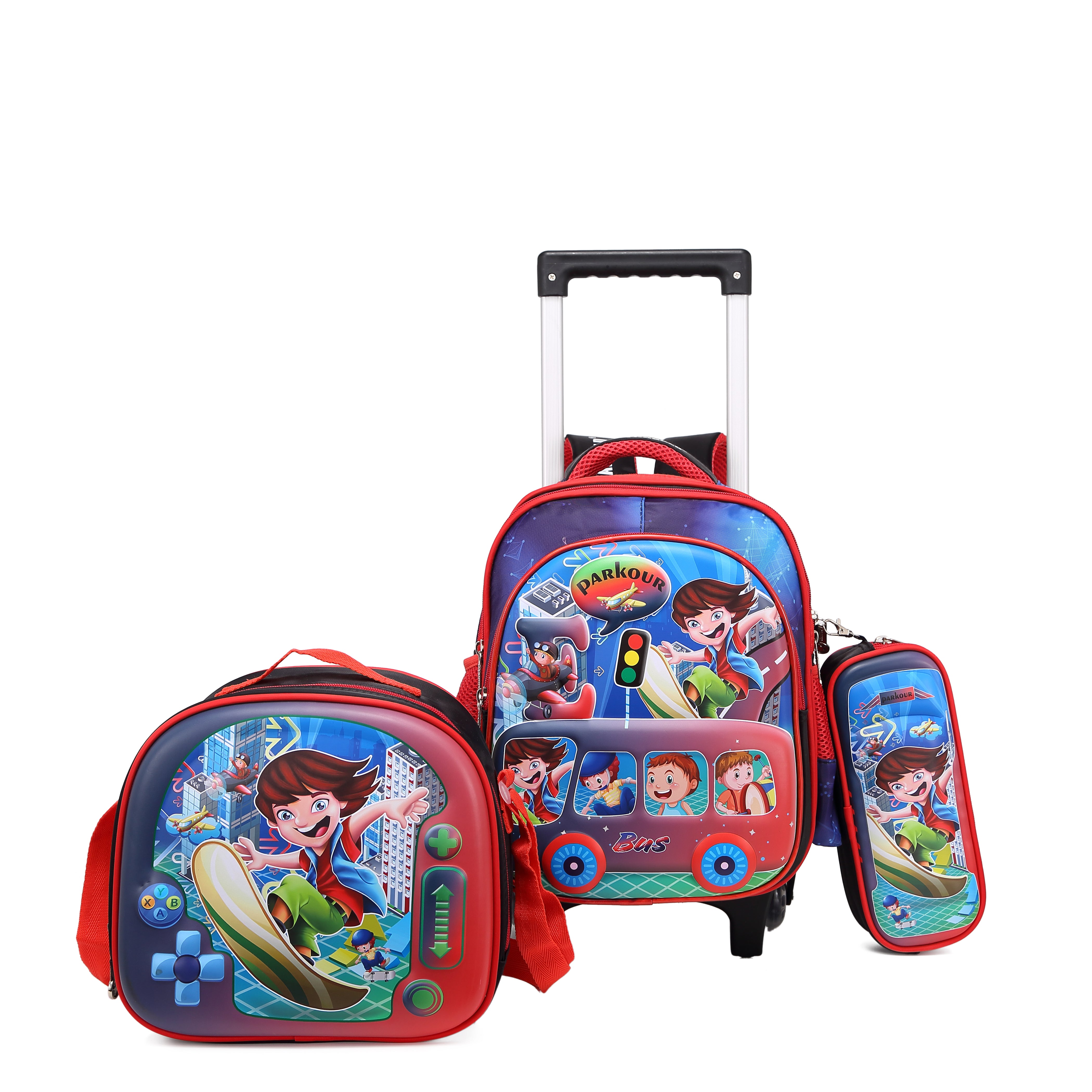 Stargold 12-Inch 3 Pcs Set Baby Backpack With Trolley
