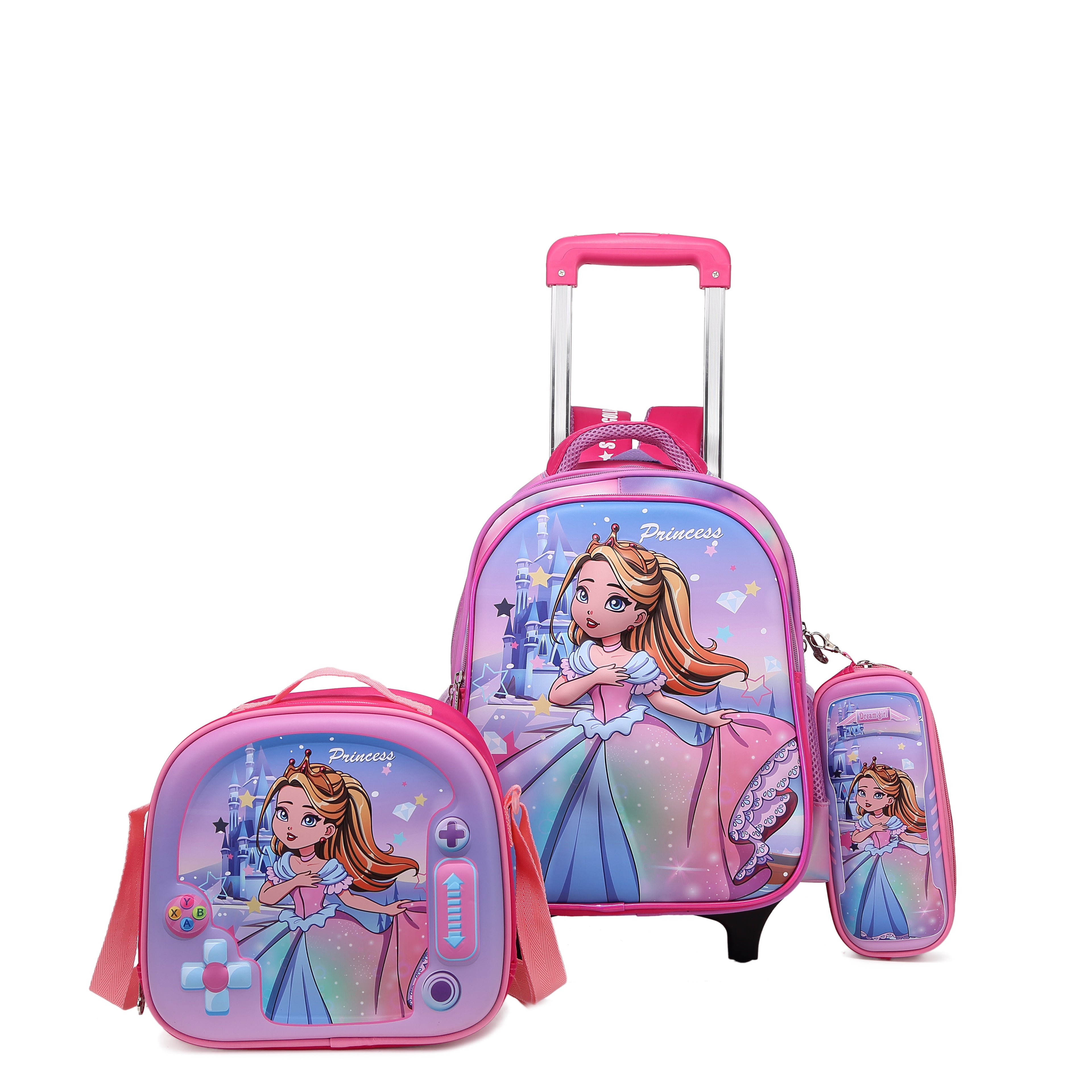 Stargold 14-Inch 3 Pcs Set Baby Backpack With Trolley