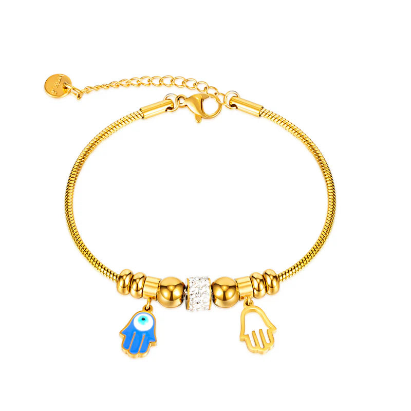 Lee Cooper Women's Bracelet - Gold/Blue, LC.B.01914.190