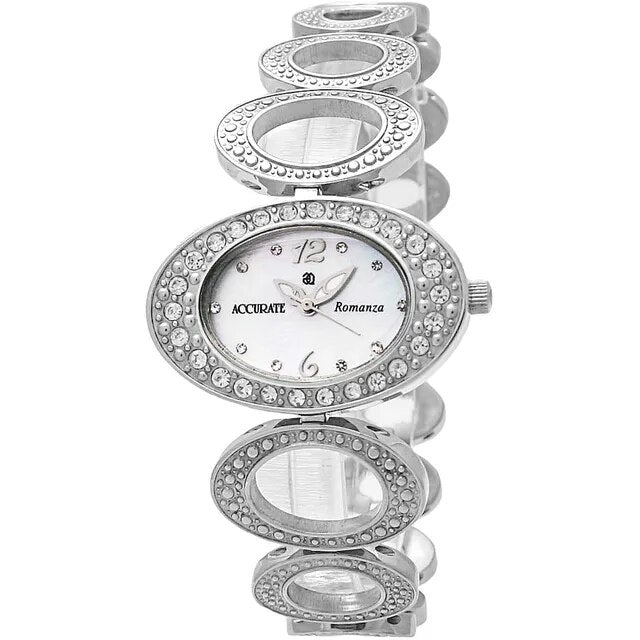 Accurate White Women's Oval Shaped Wristwatch | Watches & Accessories | Halabh.com