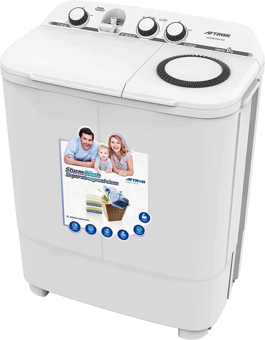 Aftron Semi Auto Washing Machine 6Kg | Home Appliances & Electronics | Halabh.com