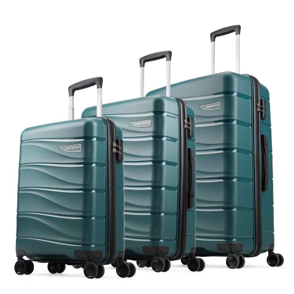Aristocrat Hard Body Set of 3 Luggage 8-W STrolly | Trolley Bags | Halabh.com