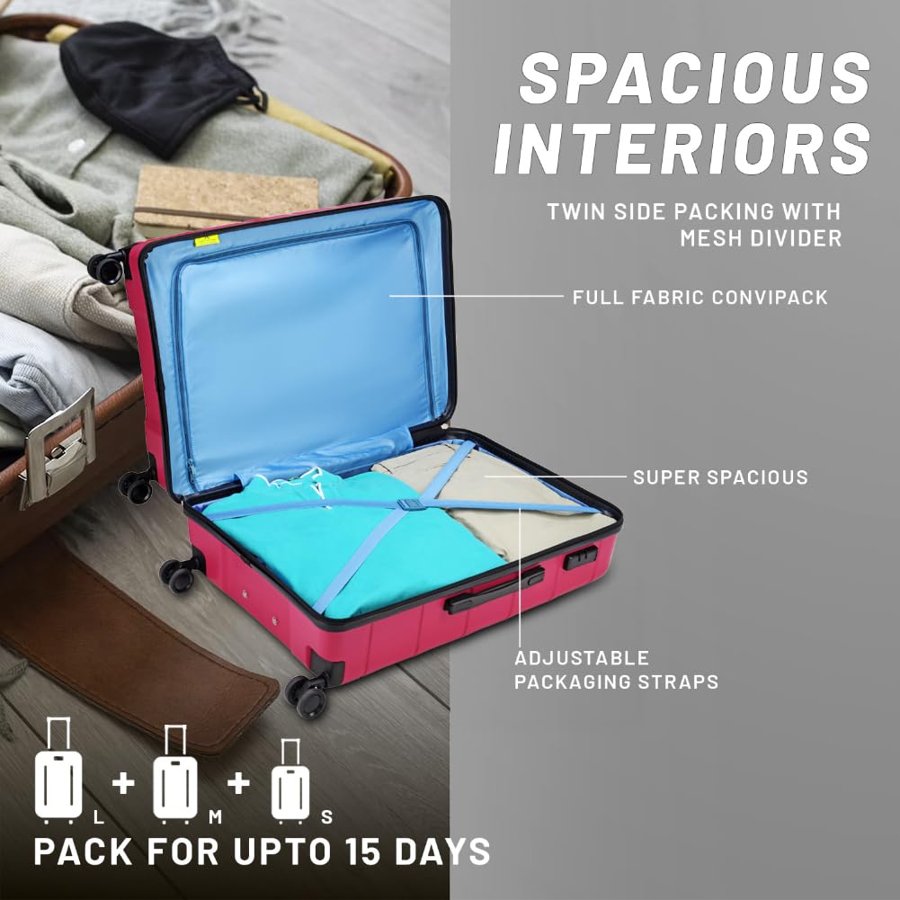 Aristocrat Hard Body Set of 3 Luggage 8-W STrolly | Trolley Bags | Halabh.com