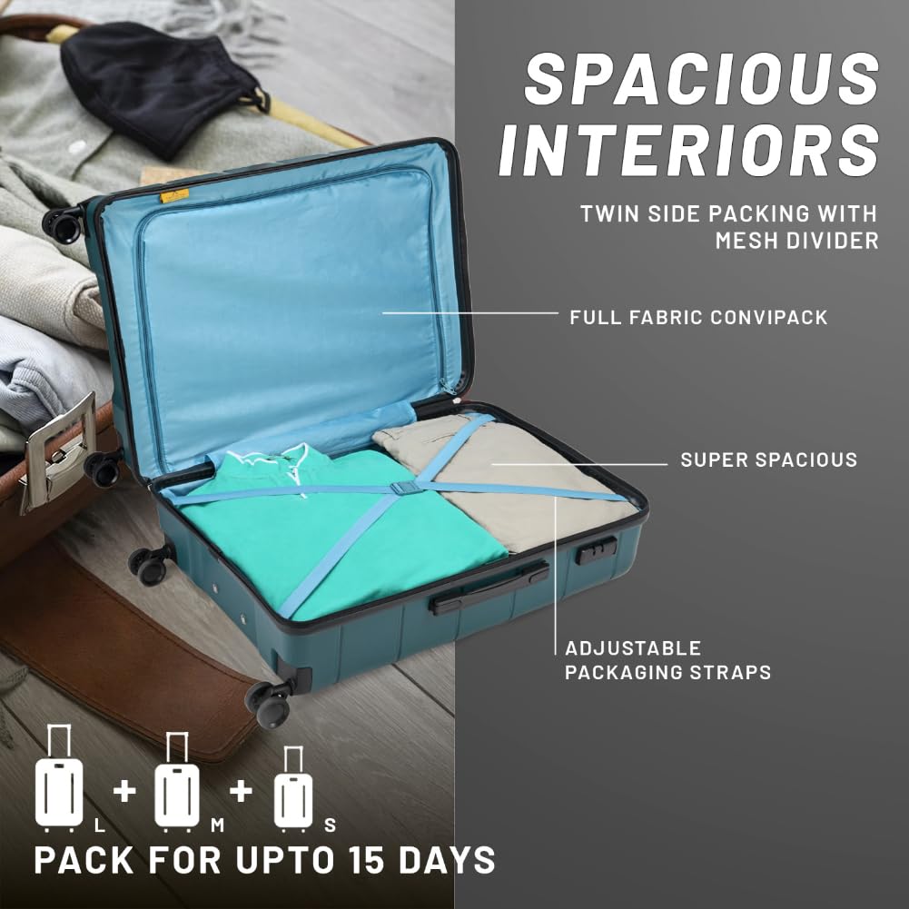 Aristocrat Hard Body Set of 3 Luggage 8-W STrolly | Trolley Bags | Halabh.com