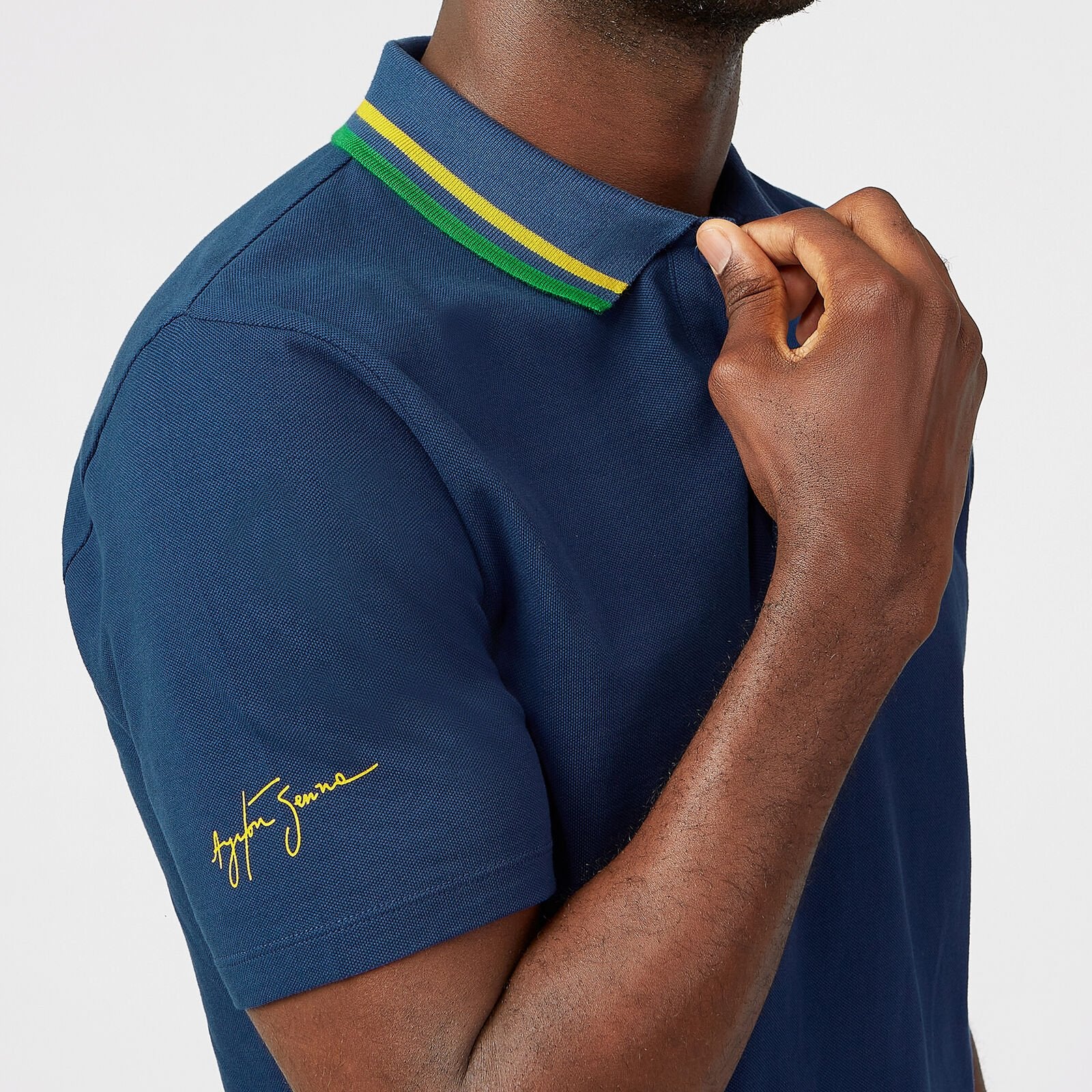 Ayrton Senna Logo Polo | Color Blue | Best Mens Clothing in Bahrain | Halabh