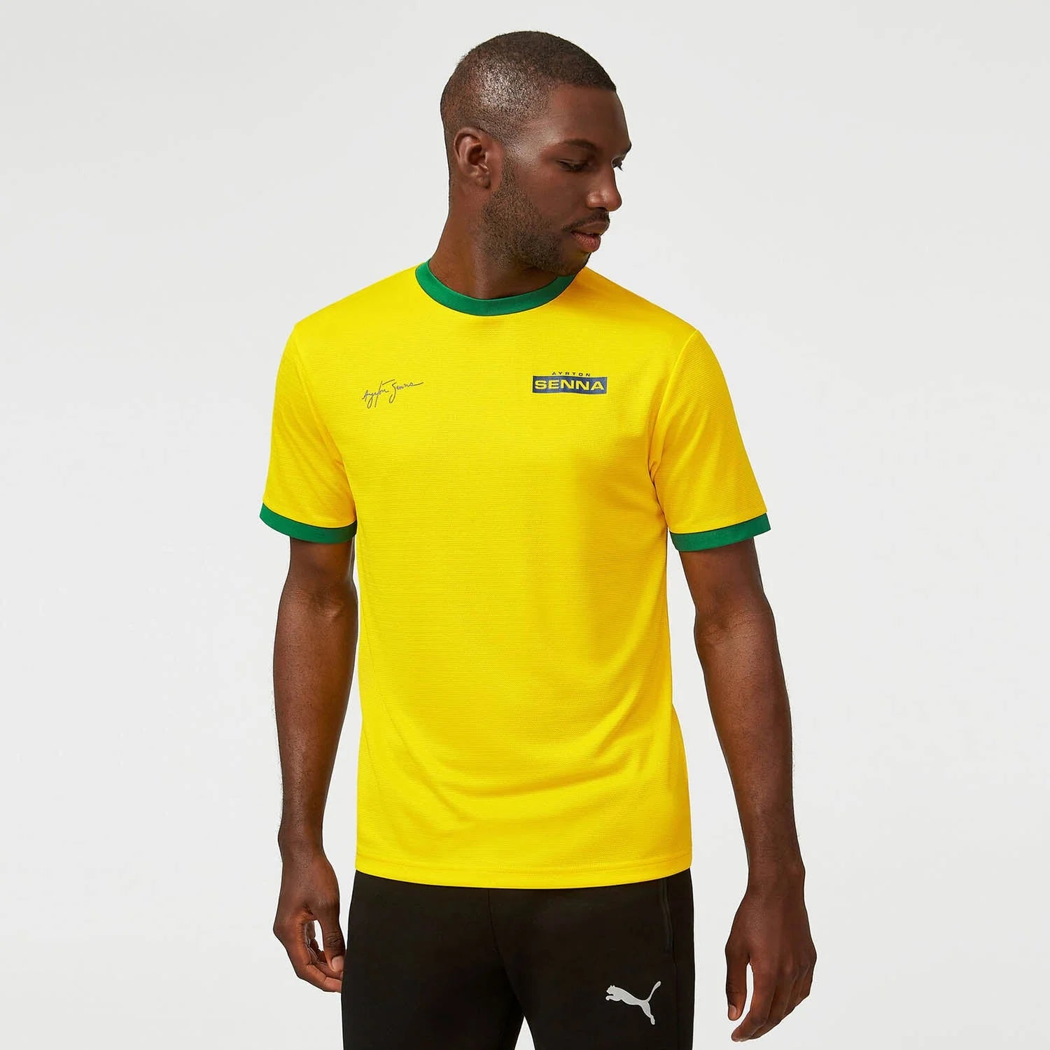 Ayrton Senna Sports T Shirt Yellow