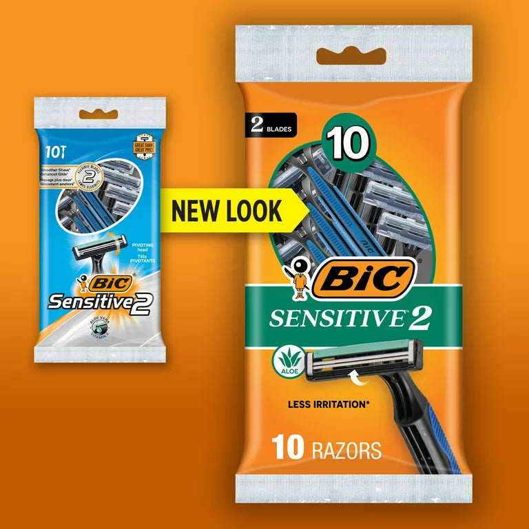 BIC Sensitive 2 Disposable Razors for Men 5+1 | Personal Care | Halabh.com