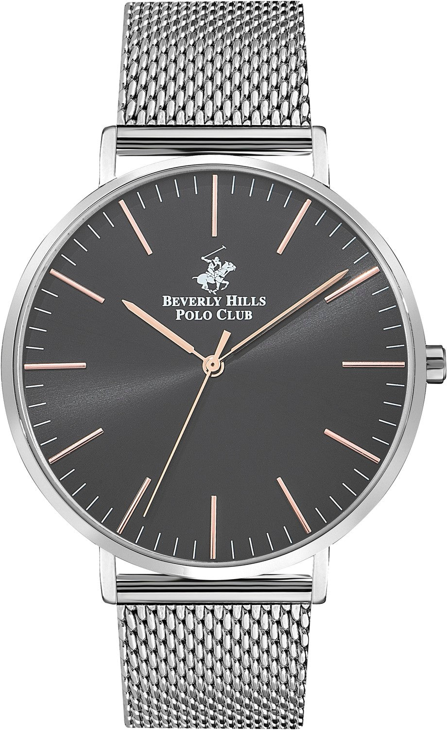 Beverly Hills Polo Club for Men's Watch - BP3130X.360 | Stainless Steel | Mesh Strap | Water-Resistant | Minimal | Quartz Movement | Lifestyle | Business | Scratch-resistant | Fashionable | Halabh.com