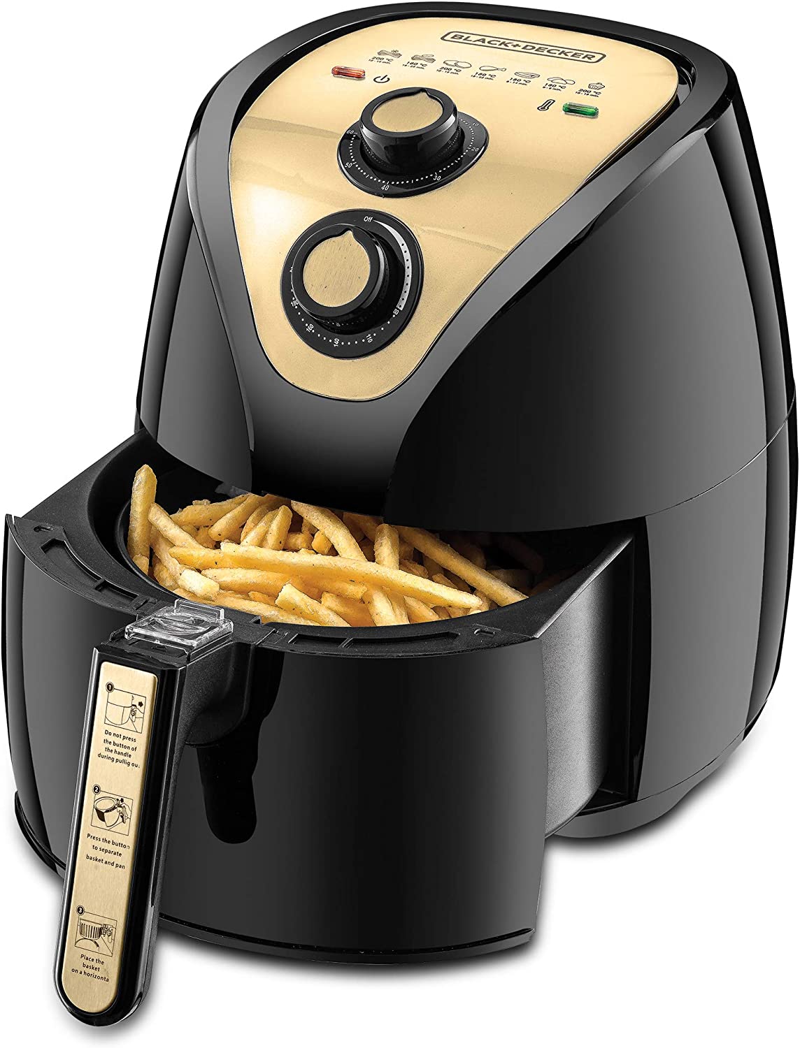 Black+Decker Manual Air Fryer 2.5 Liter 1500W AF250G