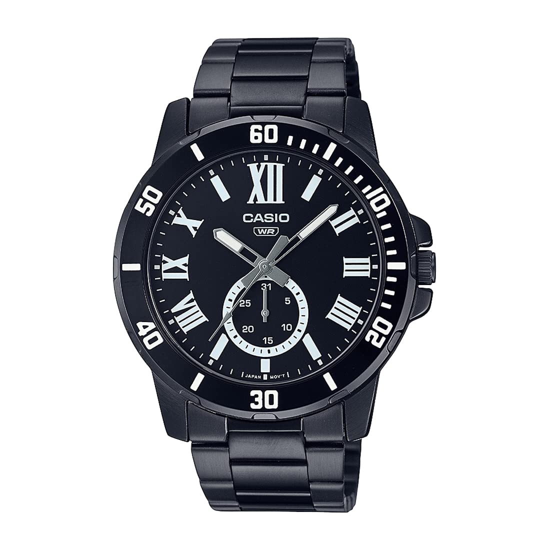 Casio Enticer Analog Black Dial Men's Watch - MTP-VD200B-1BUDF | Watches & Accessories | Best Watches in Bahrain | Halabh.com