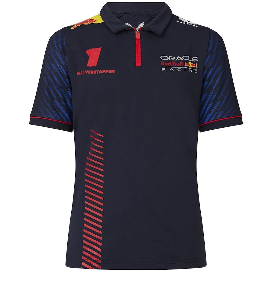 Castore Oracle Polo Shirt | Red Bull Racing Polo Shirt | Formula 1 Driver Polo | F1 Clothing | Color Night Sky | Best Wearing in Bahrain | Halabh.com