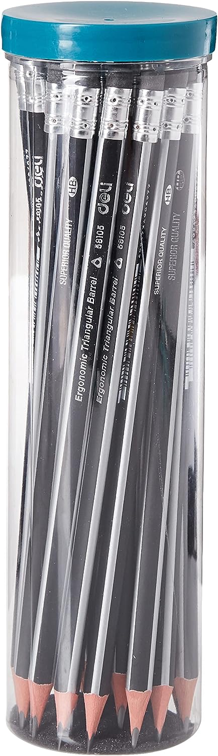 Deli Assorted Colored Graphite Pencil Jar | E58105 | Office Supplies and Stationery in Bahrain | Halabh