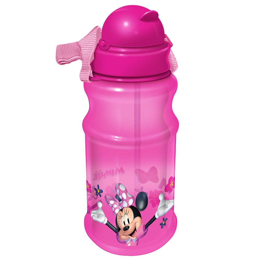 Disney Minnie Mouse Transparent Water Bottle Pink | School Supplies | Halabh.com