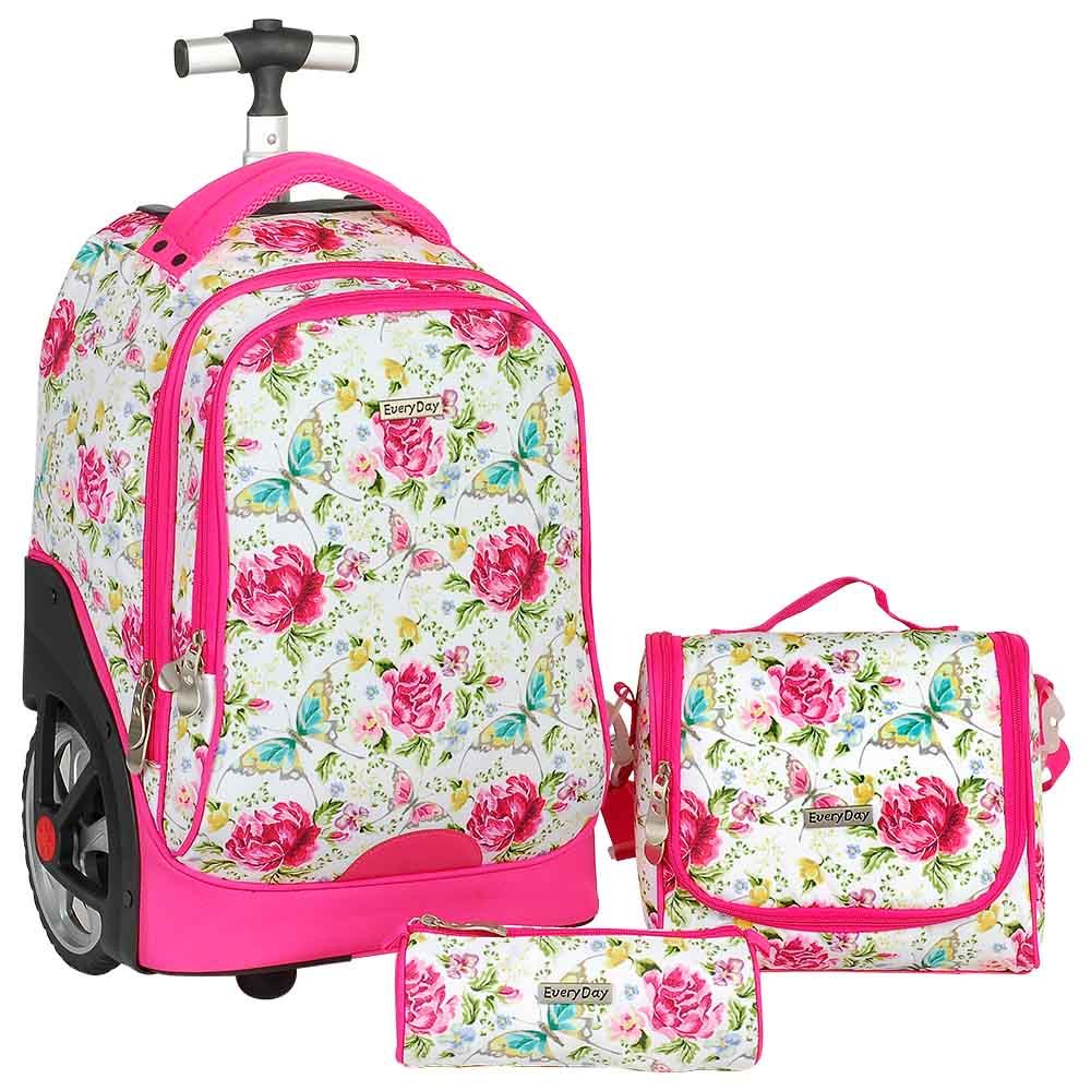 Everyday Trolley Bag With Big Wheel 3pc Set | School Supplies | Halabh.com