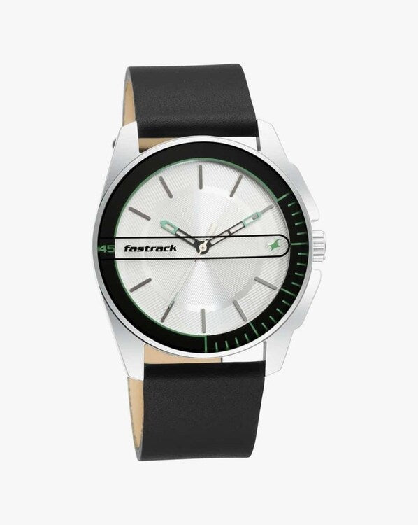 Fastrack Silver Dial Leather for Men's Watch | Watches & Accessories | Halabh.com
