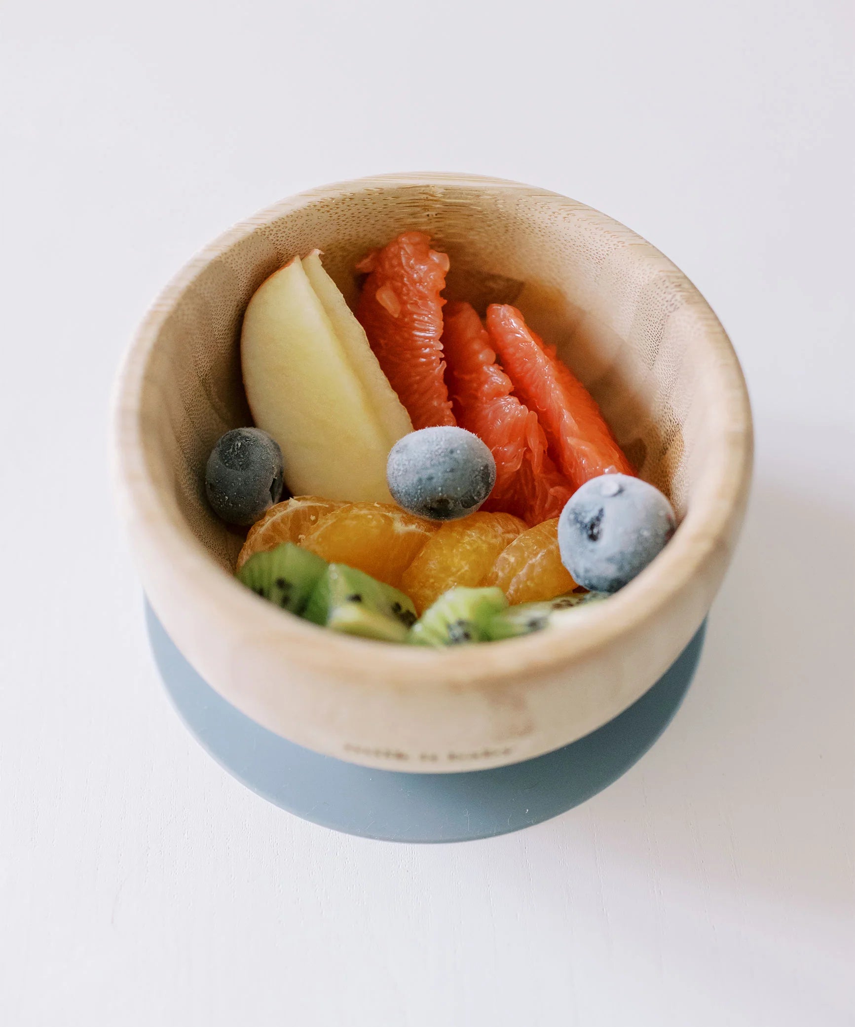 Milk It Baby Bamboo Suction Baby Bowl & Spoon Set Berry Blue - MI-BAMBBB003