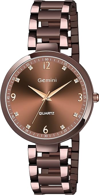 Gemini Analog Brown Dial Women's Watch | Best Women's Smart Watches in Bahrain | Watches & Accessories | Halabh.com