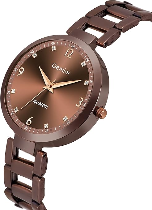 Gemini Analog Brown Dial Women's Watch | Best Women's Smart Watches in Bahrain | Watches & Accessories | Halabh.com