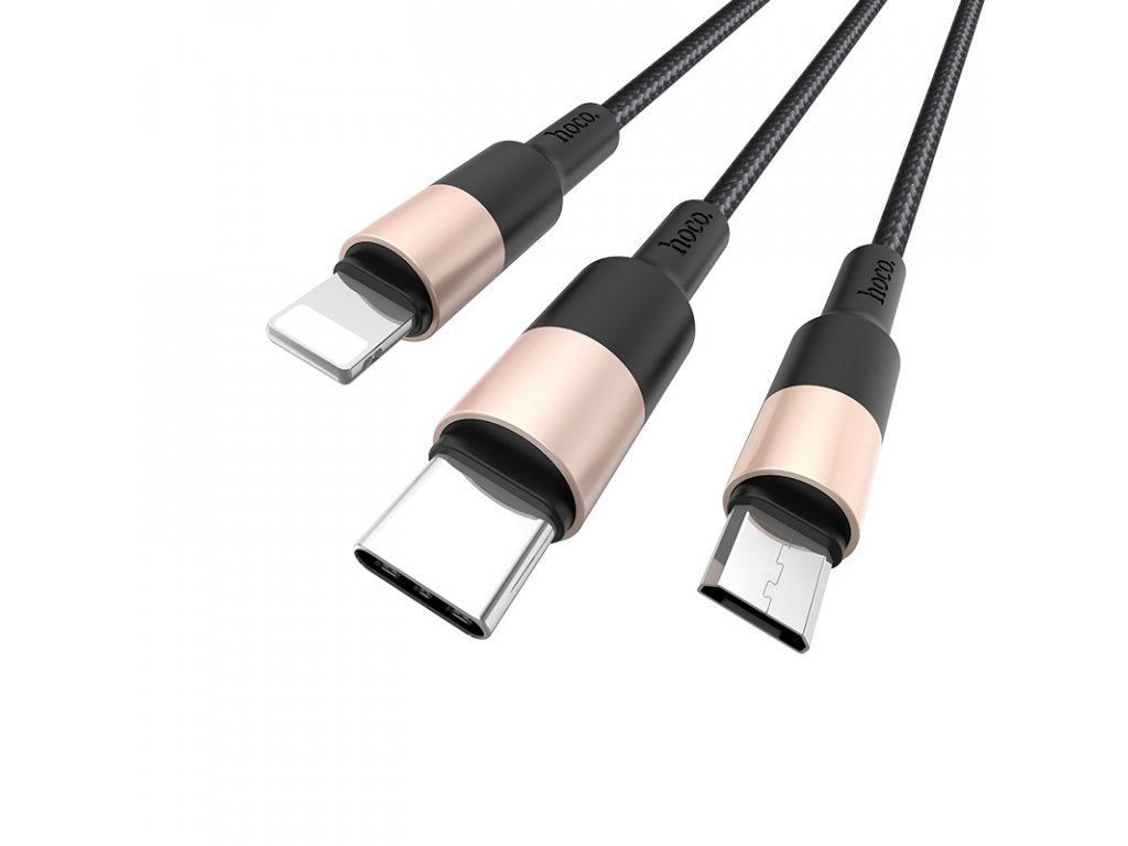 Hoco Charging Cable | Color Black and Gold | Mobile Charger | Best Mobile Accessories in Bahrain | Halabh