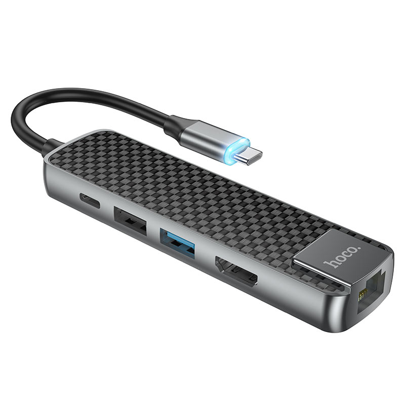 Hoco Hub Type C Easy View HDMI | Best Type C USB Hub in Bahrain | Mobile & Computer Accessories | Halabh.com