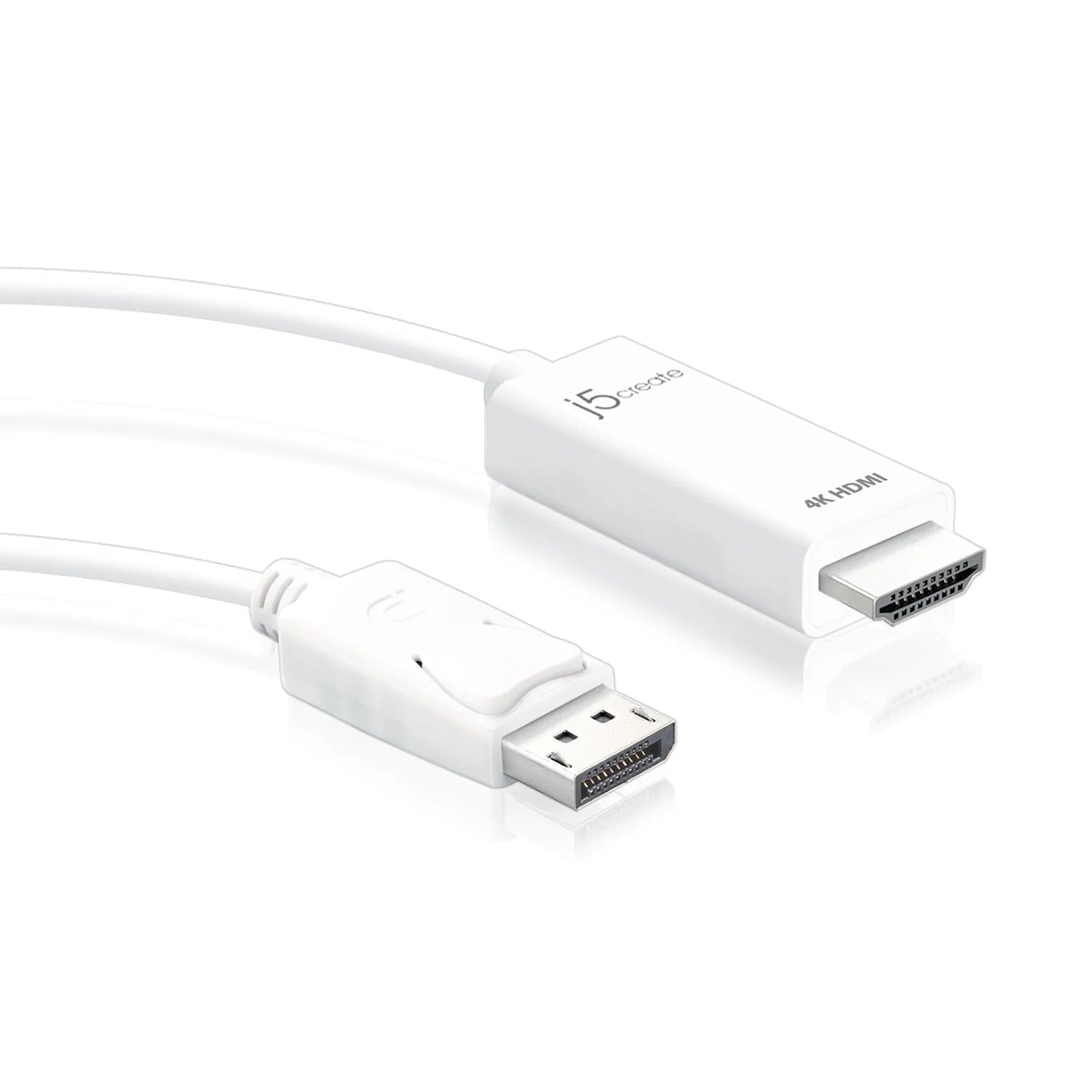 J5create 4K HDMI Display Port Cable | Color White | Best Cables and Adapters | Mobile Accessories in Bahrain | Halabh