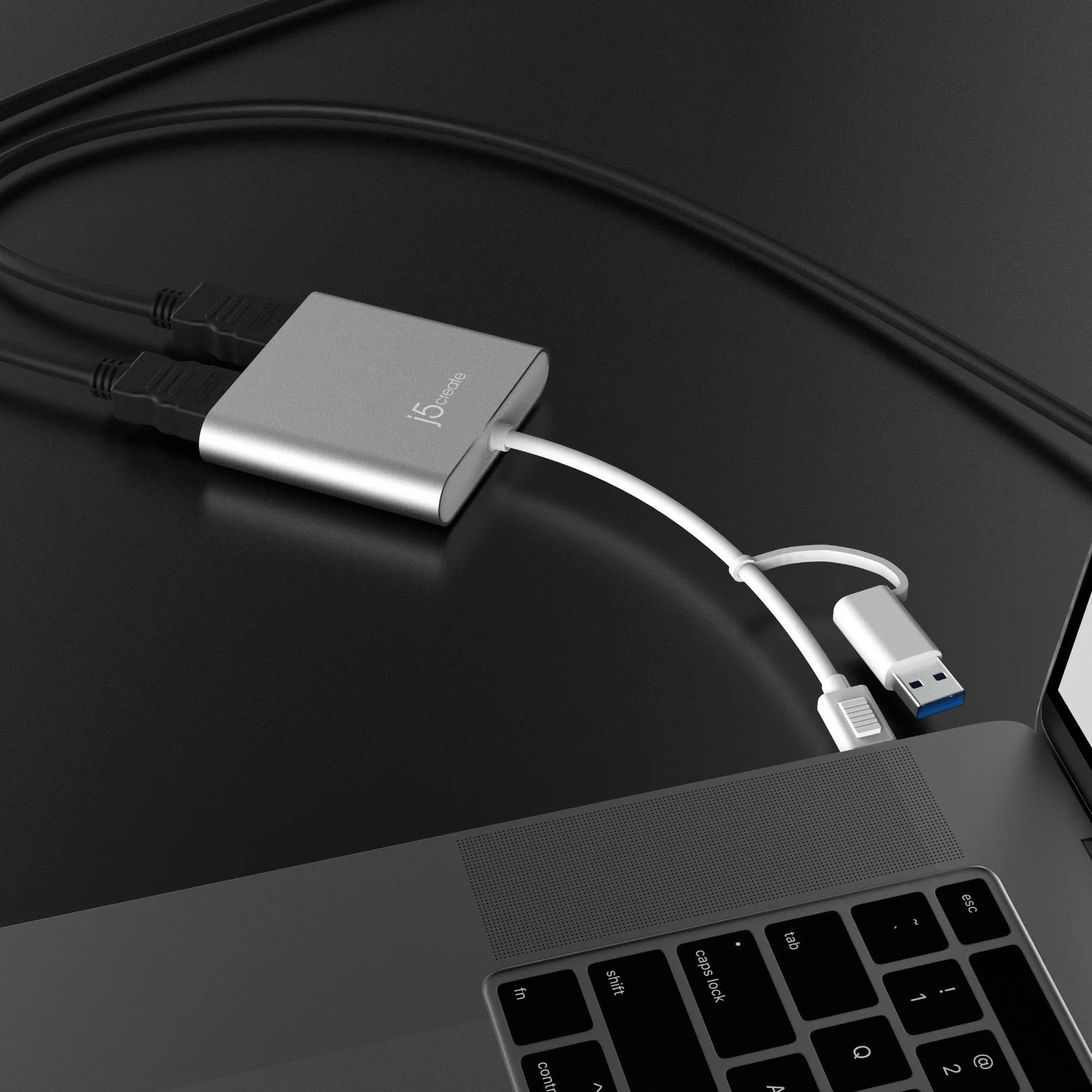 J5create Usb C to Dual HDMI Multi Monitor Adapter | Color Silver | Best Computer Accessories in Bahrain | Halabh