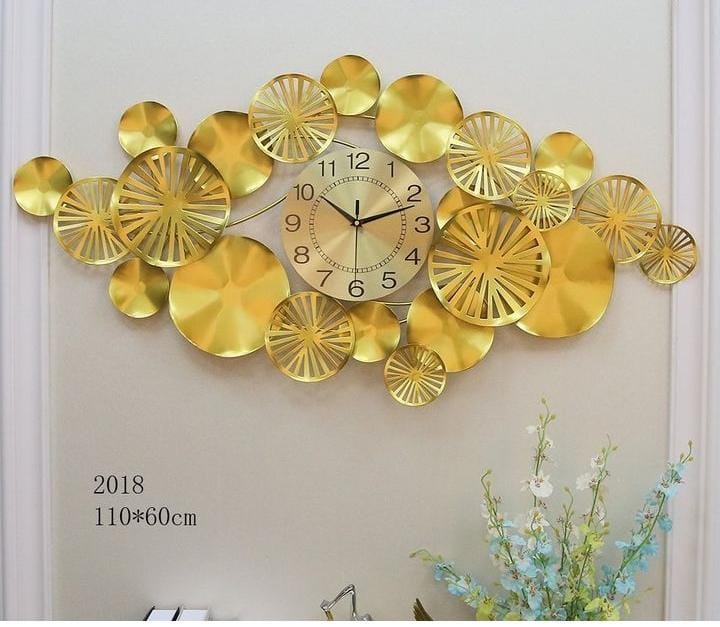 Large Decorative Ginkgo Leaf Wall Clock | Home Decor | Halabh.com