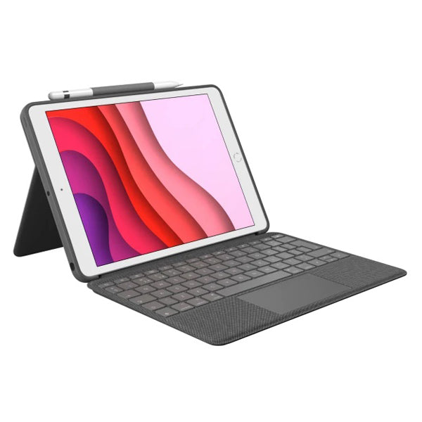 Logitech Combo Touch Backlit Keyboard Case With Trackpad For IPad | Color Graphite | Best iPad Accessories in Bahrain | Halabh