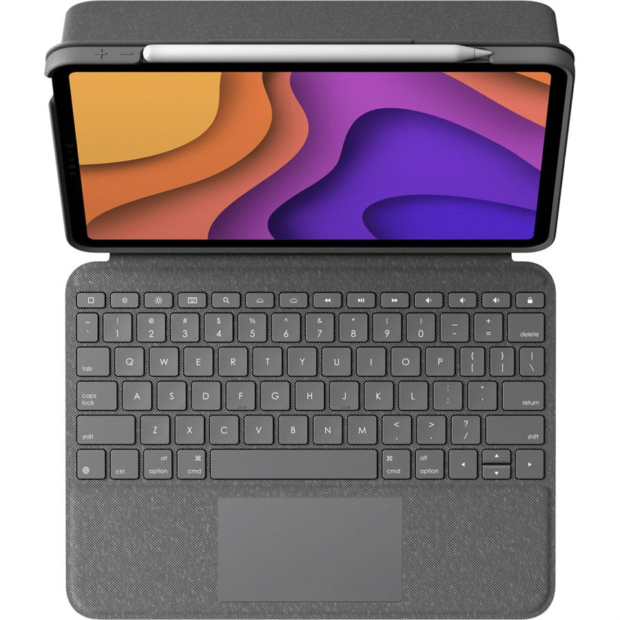 Logitech Folio Touch Backlit Keyboard Case with Trackpad | Oxford Grey | Best iPad Accessories in Bahrain | Halabh