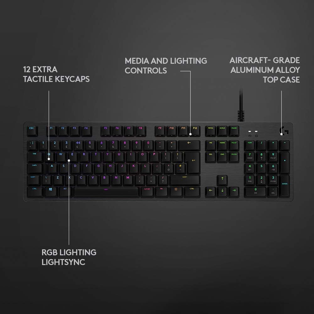 Logitech G512 Clicky Mechanical Gaming Keyboard | Color Black | Best Gaming Accessories in Bahrain | Halabh