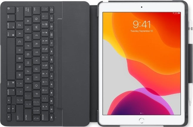 Logitech Slim Folio Case with Integrated Bluetooth Keyboard | Color Grey | iPad Accessories in Bahrain | Halabh