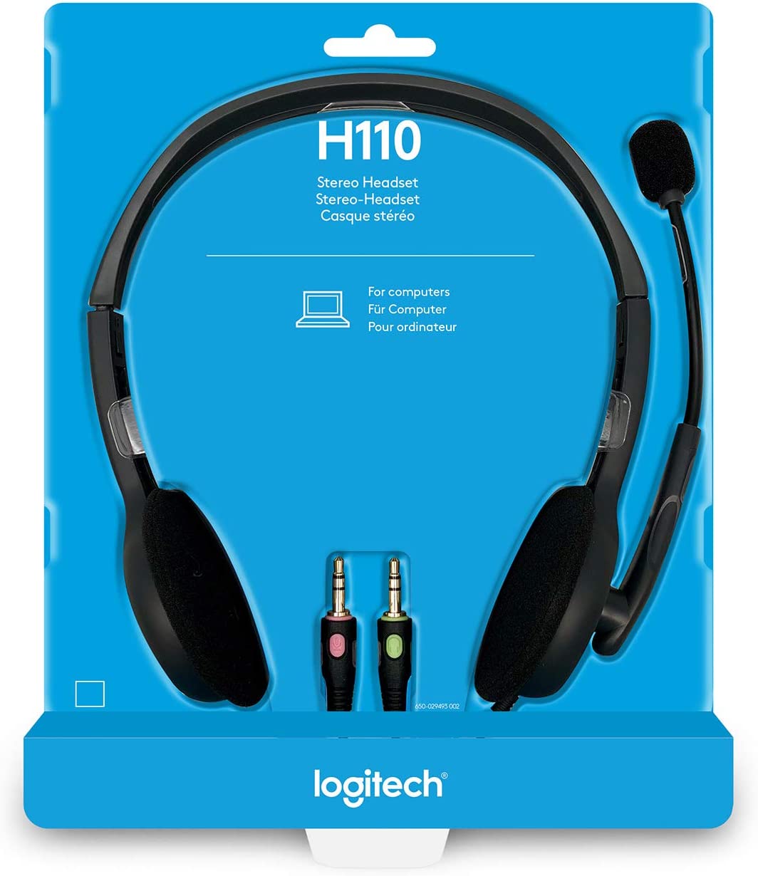 Logitech Stereo Headset | H110 | Color Gray | Wearbales | Gaming Headphones | Computer Accessories in Bahrain | Halabh