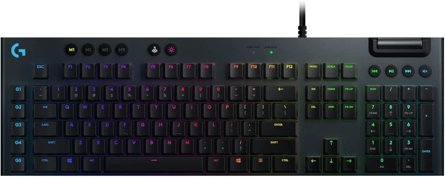 Logitech Wired Mechanical Gaming Keyboard | Best Gaming Accessories in Bahrain | Color Black | Halabh
