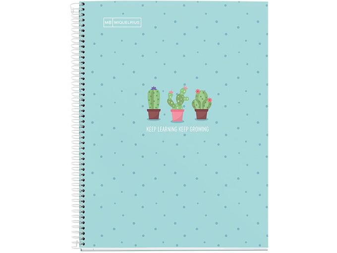 Miquelrius A4 Lined Notebook 80 Sheets Cactus | School Stationary | Halabh.com