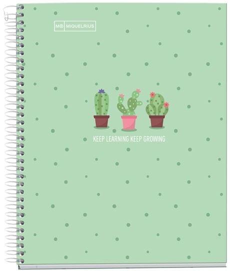 Miquelrius Cactus A5 Notebook with Spiral 80 Sheets | School Stationary | Halabh.com