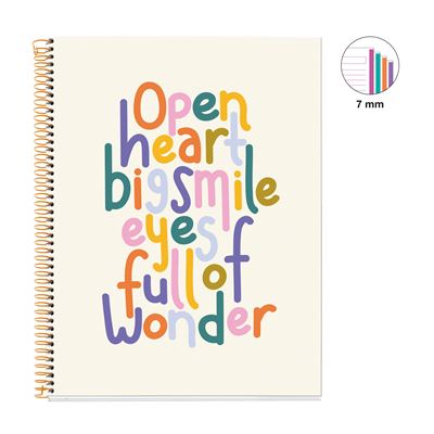 Miquelrius Espiral A4 Open Heart Big Smile Eyes Full of Wonder | School Stationary | Halabh.com