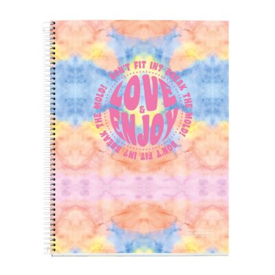 Miquelrius Notebook A4 70g 140L Spiral Line Love & Enjoy | School Stationary | Halabh.com