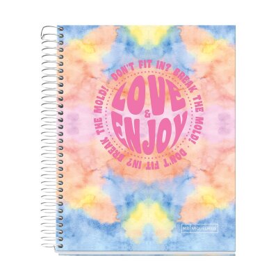 Miquelrius Notebook A5 70g 140L Spiral Line Love & Enjoy | School Stationary | Halabh.com