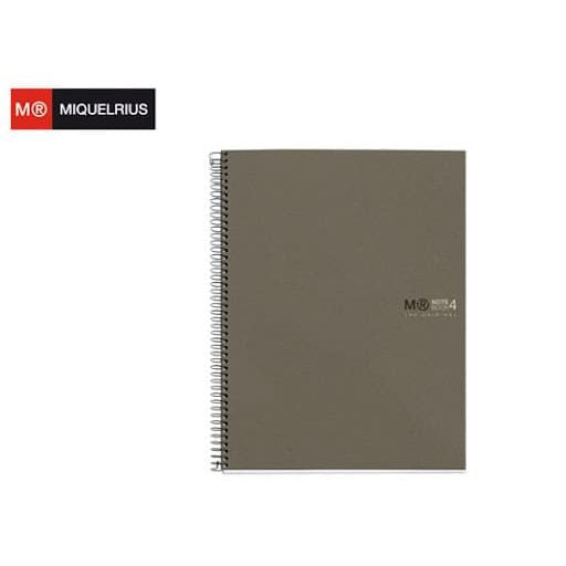 Miquelrius Spiral Notebook A4 Recycled EcoGrey | School Stationary | Halabh.com