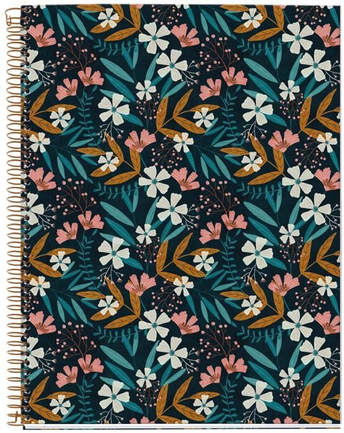 Miquelrius Wild Flowers Notebook A4 with Spiral 120 Sheets | School Stationary | Halabh.com