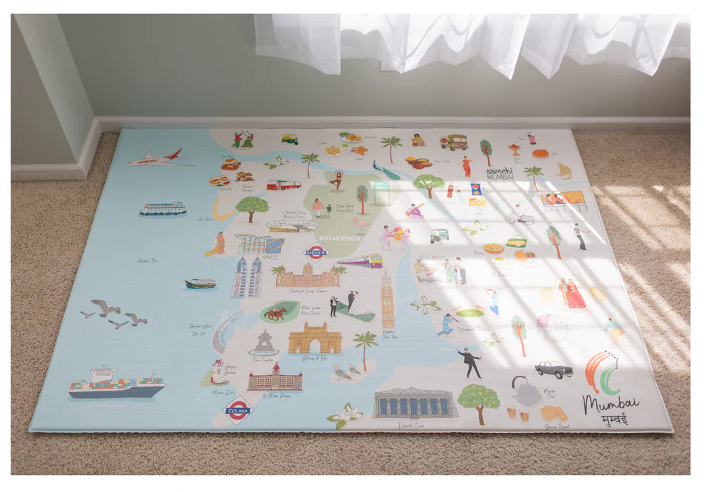 Mumbai City Reversible Playmat | Best Baby Ply Mats in Bahrain | Halabh.com