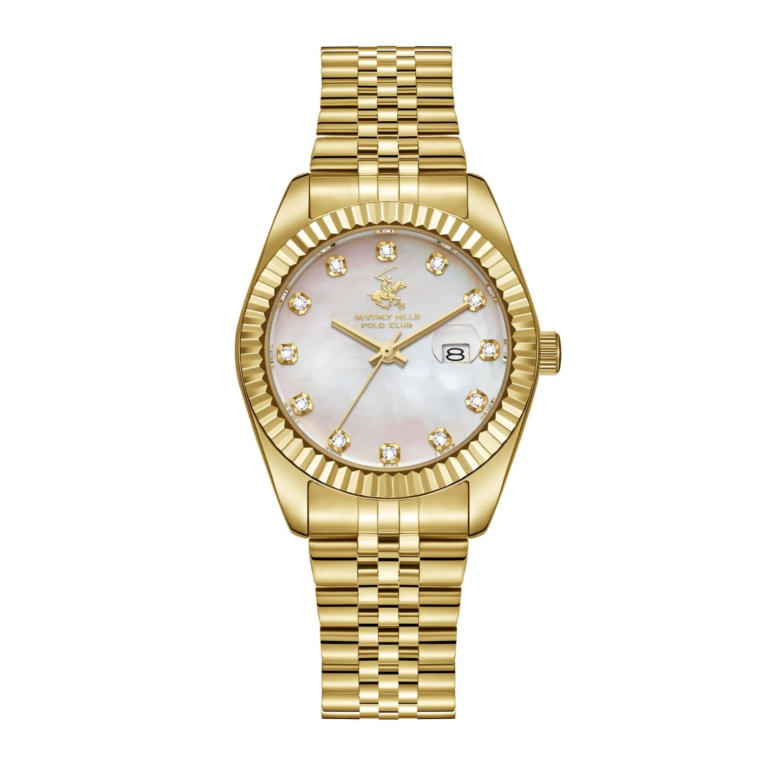 Beverly Hills Polo Club Women's Analog Watch, Gold Stainless Steel - BP3654X.120