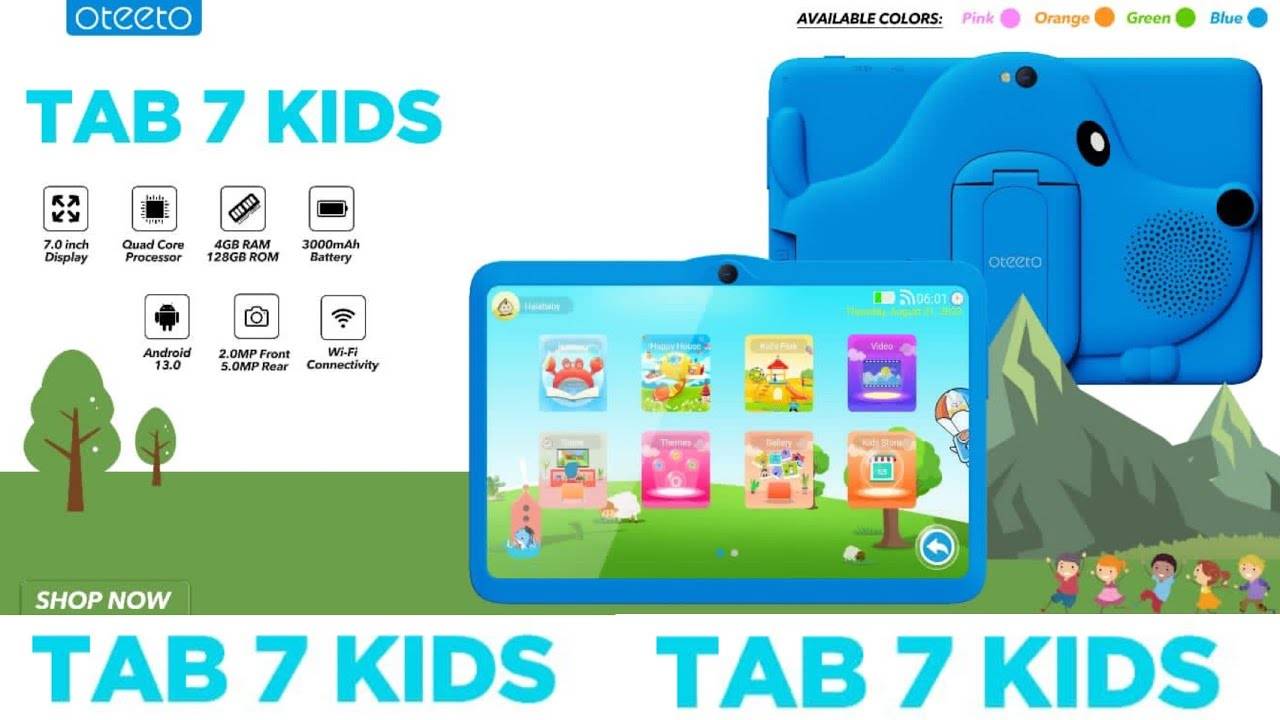OTEETO TAB7 7″ 4GB 128GB Wifi Kids Tablet | Best Tablets in Bahrain | Mobile & Tablets | Halabh