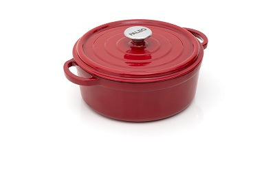Paleo Casserole Cast Iron Pan | Capacity 3.8L | Color Red | Best Kitchen Accessories in Bahrain | Halabh