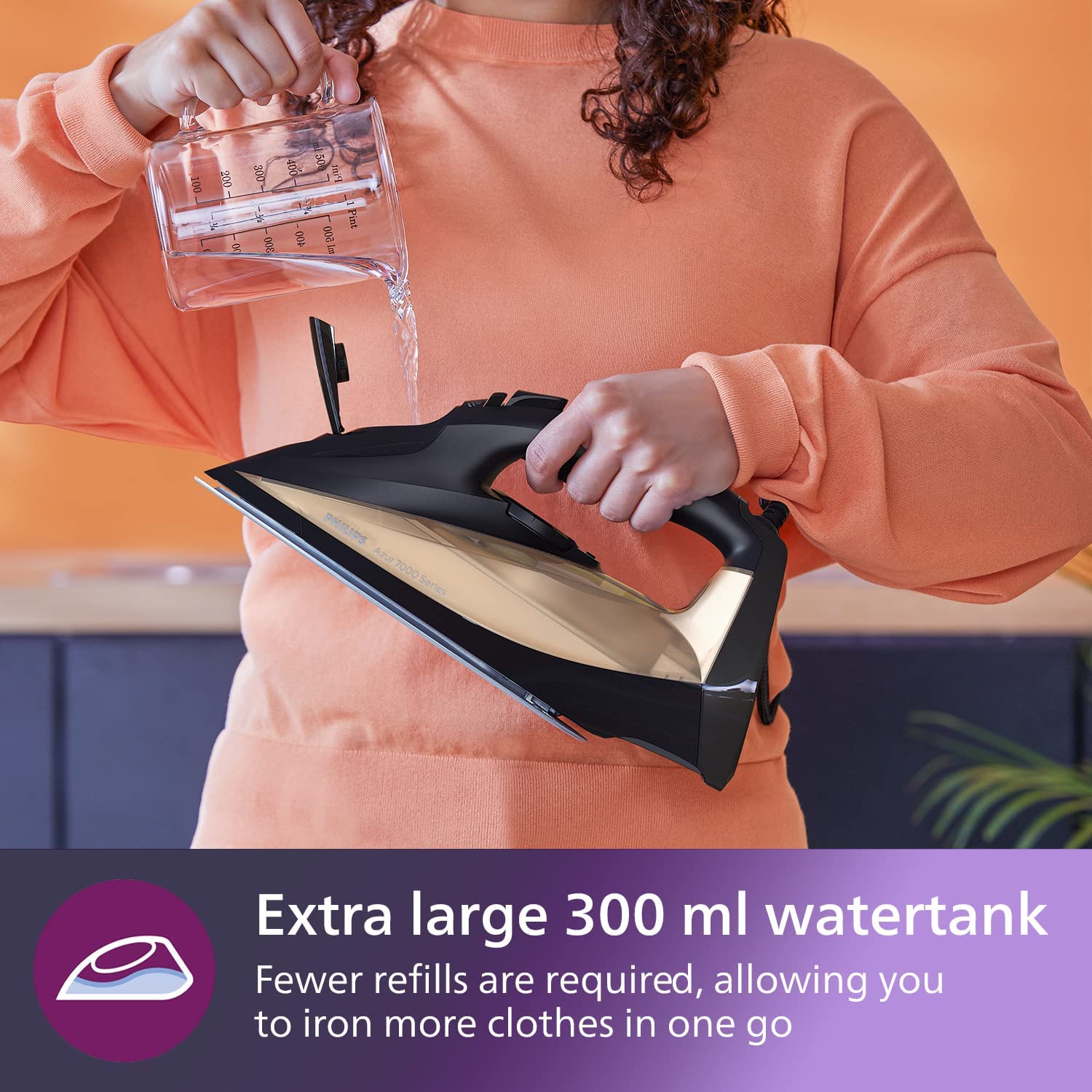 Philips 7000 Series Steam Iron 2800W Black/Gold | Home Appliances & Electronics | Halabh