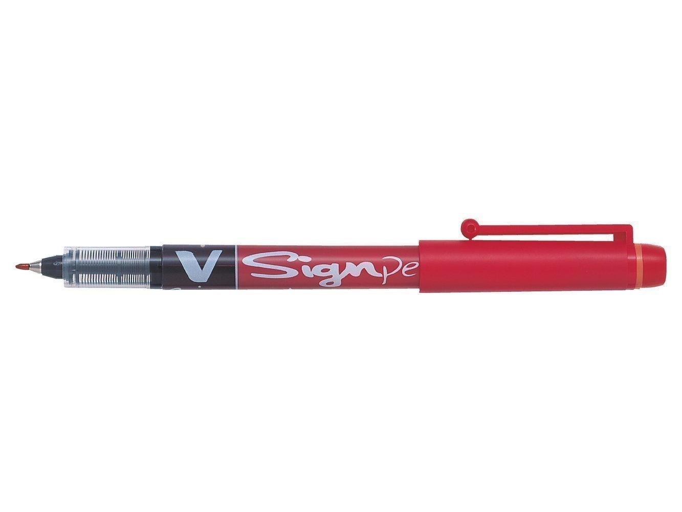 Pilot V-Sign Liquid Ink Pen | Office Supplies and Stationery in Bahrain | Color Red | Halabh