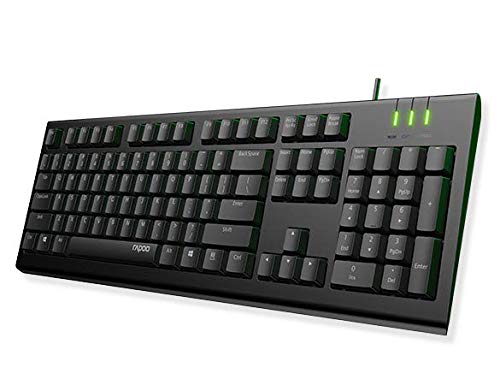 Rapoo NK1800 Wired Keyboard | Color Black | Best Computer Accessories in Bahrain | Halabh