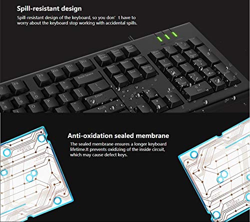 Rapoo NK1800 Wired Keyboard | Color Black | Best Computer Accessories in Bahrain | Halabh